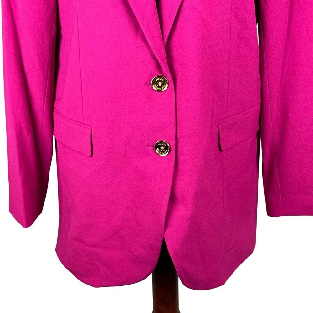 Michael Kors Pink Gold Button Blazer Jacket Womens‎ Size 10